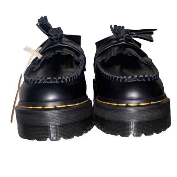 New w/Tags! Dr Martens Tassel Loafers Black Leather Platform Lug Sole Mens 8 - Picture 4 of 16